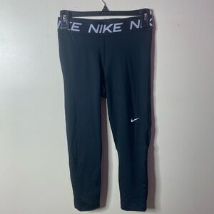 Nike Black Leggings with Logo Waistband